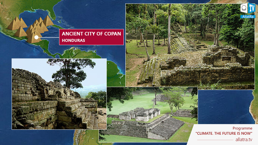Pyramids, the ancient city of Copan, Honduras