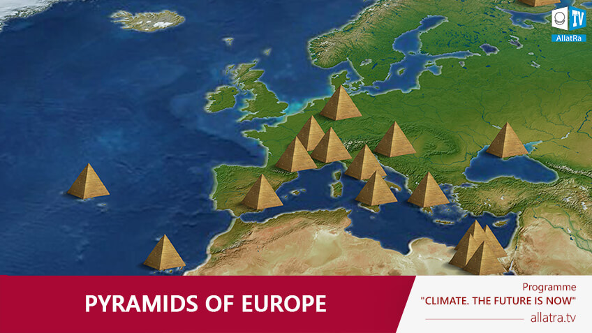 Pyramids of Europe, map