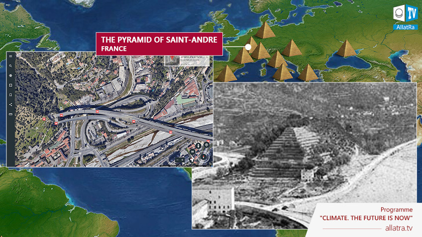 The pyramid of Saint Andre, destroyed, France