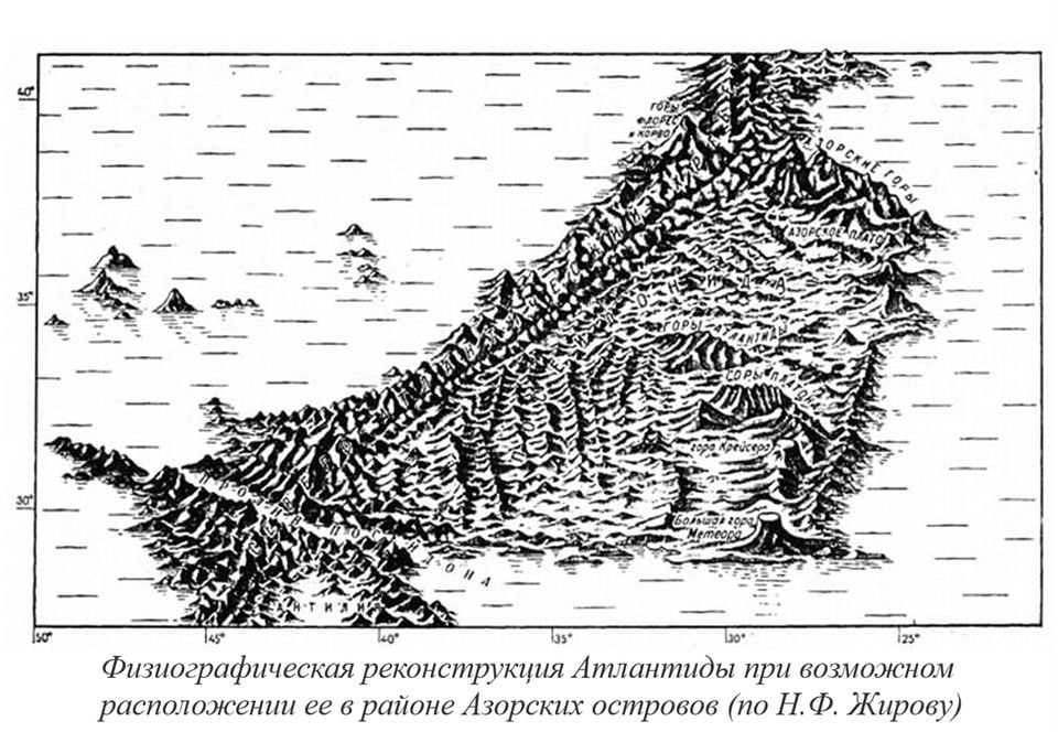 36 Alt: Реконструкция карты Атлантиды по Жирову Н. Ф.