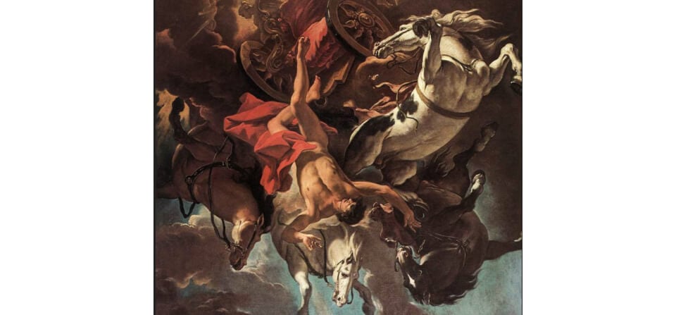 Фрагмент картины «Падение Фаэтона» Риччи Себастьяно