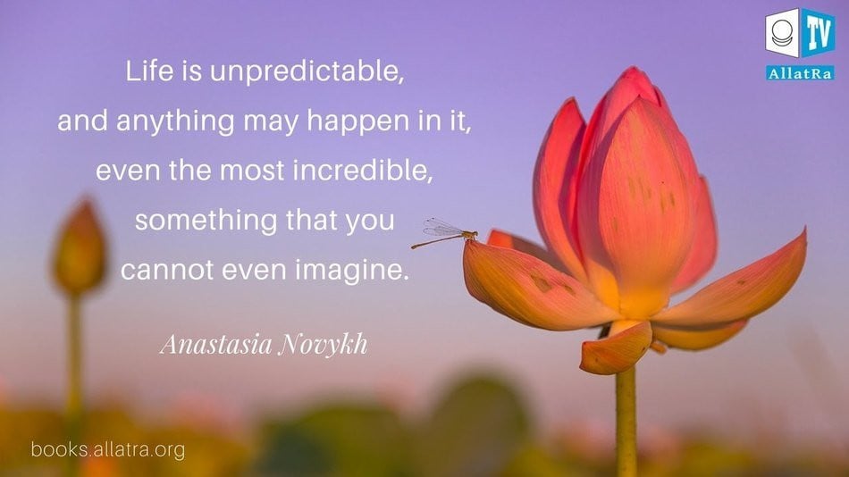 Life is Unpredictable. Quote from Sensei book by Anastasia Novykh