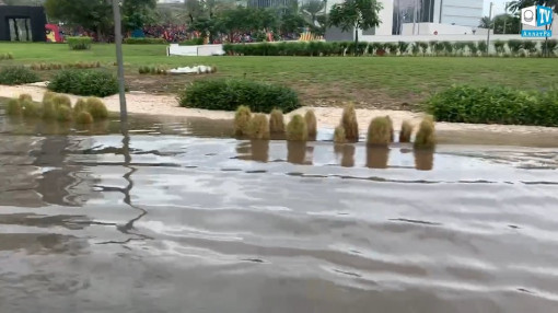 Heavy rainfall, Dubai (United Arab Emirates), January 11, 2020