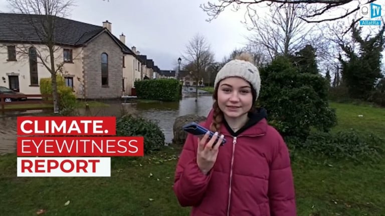 Storm Ciara in Ireland. Climate. Eyewitness Report. February, 2020