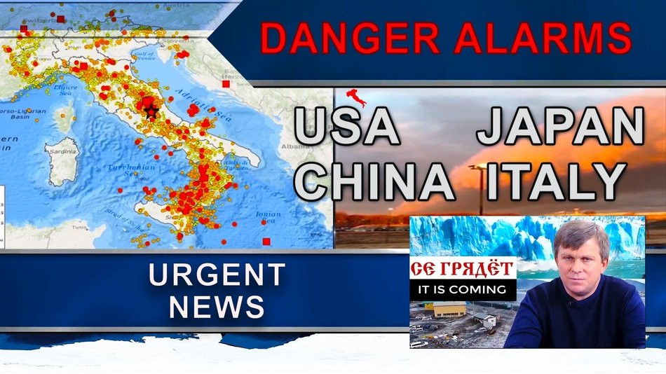 Urgent News. Danger alarms in USA, Japan, China, and Italy