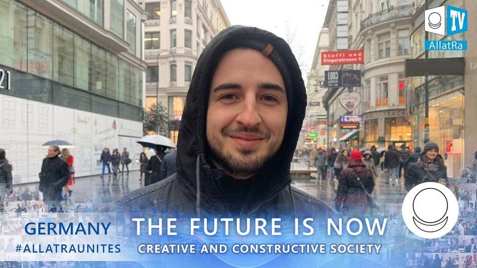 Christopher (Germany) about a creative society. "The future is now" project on the ALLATRA platform