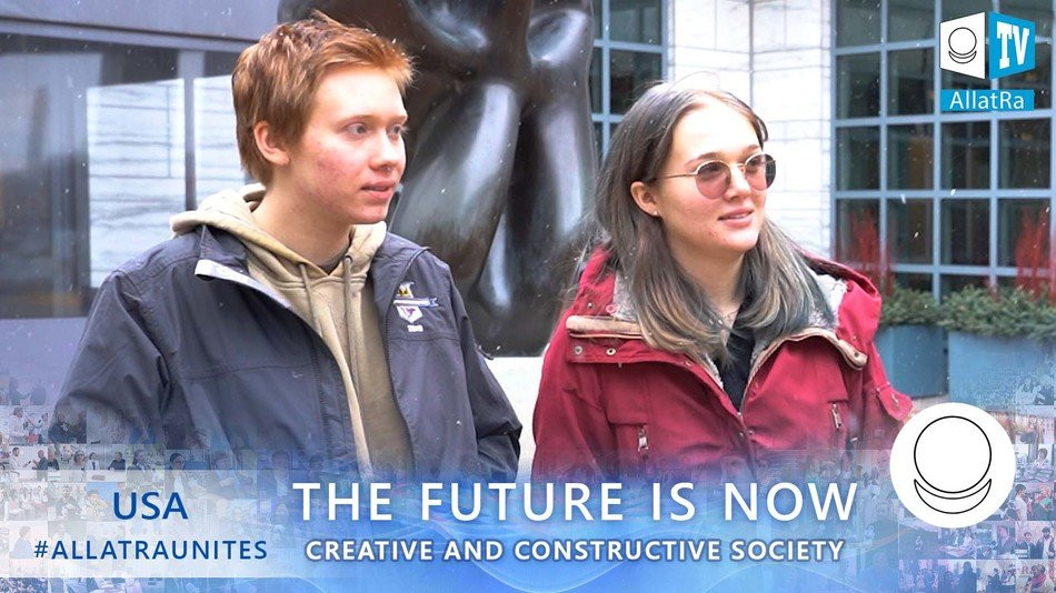 Troye and Jessica (USA). Social survey within "The Future is Now" project on the ALLATRA platform