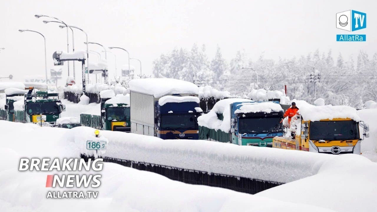 Heavy snowfalls record low temperatures Japan India Siberia Floods in Bolivia Malaysia