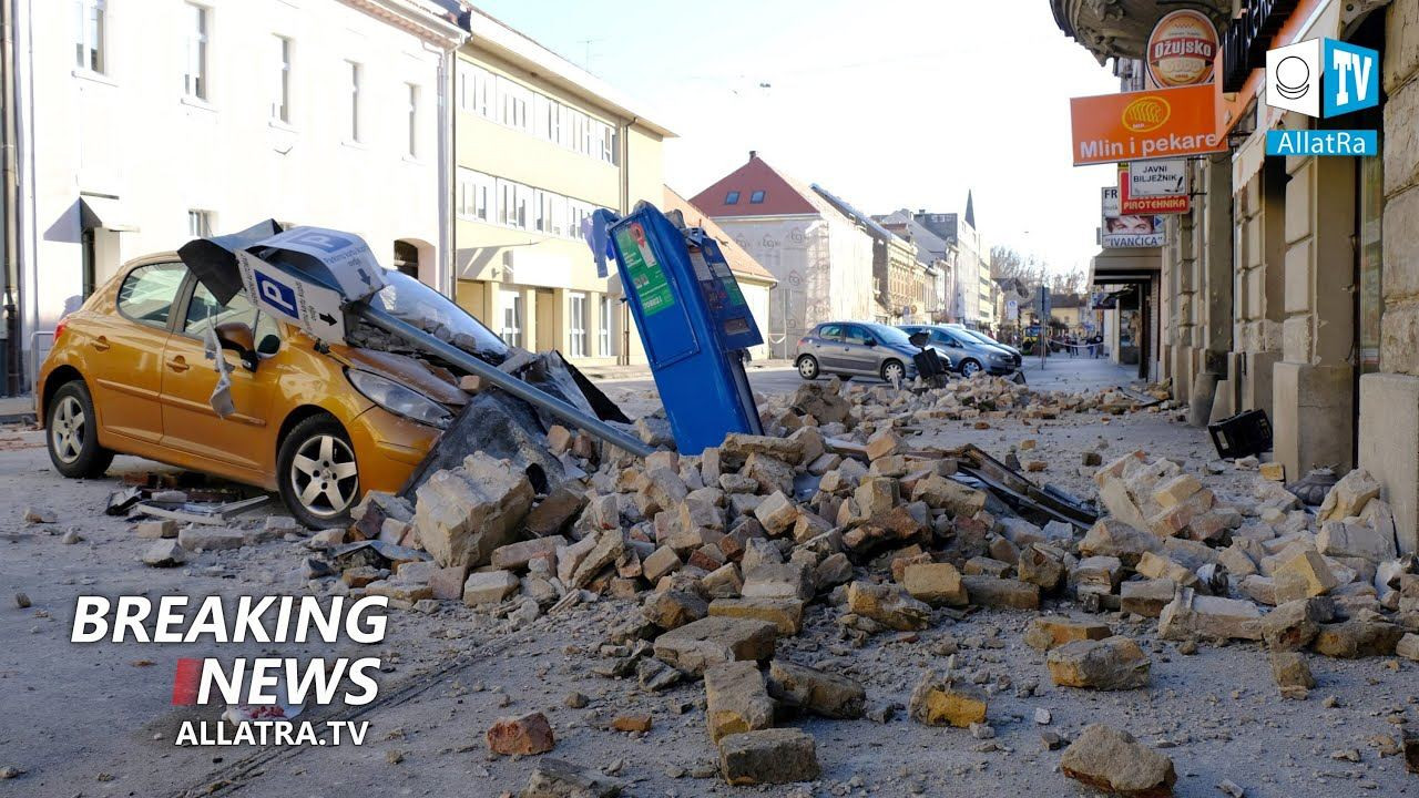 La città in rovina! Terremoto di M6,4 in Croazia. Tempesta Bella in Europa. Frane in Islanda e Norvegia