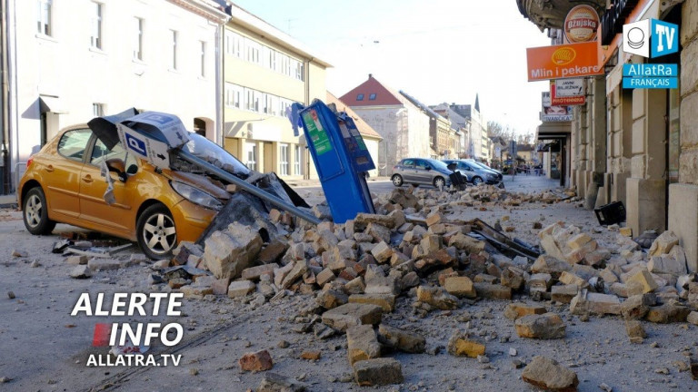 Ville en ruine ! Tremblement de terre M6.4 en Croatie. Tempête Bella en Europe.