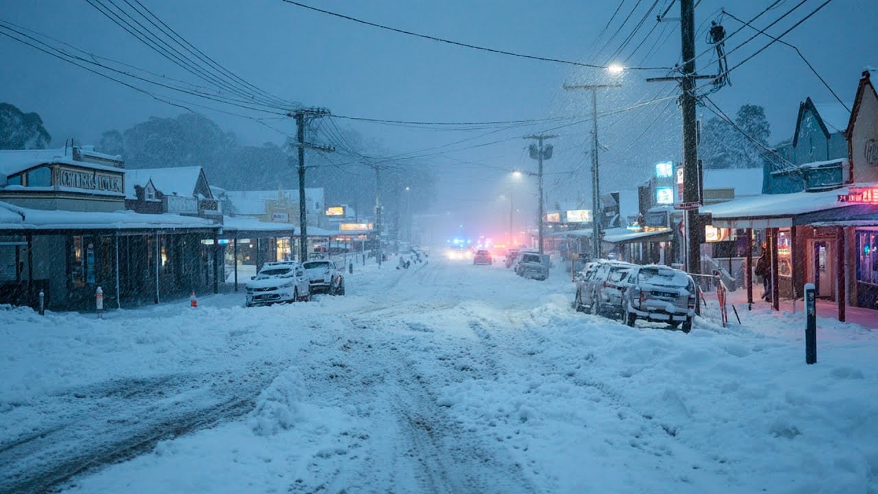 Snowstorm, Hail, and Flooding Hit Parts of Australia in Rare Winter Blast